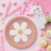 レトロデイジー紙プレート ペーパープレート (パーティー)