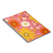 レトロデイジー花柄 ノートブック (右側)