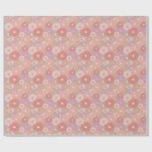 レトロデイジー花 ラッピングペーパー (フラット)
