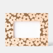 レトロデイジー花 レーザー彫刻フレーム (正面)