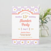 レトロデイジー誕生日スランバーパーティー 招待状 (スタンド正面)