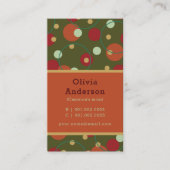 レトロデイジー開花とドットパターンフォトモンミー コーリングカード (正面)