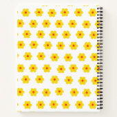 レトロデイジー黄色とオレンジと白の花 ノートブック (裏面)