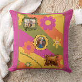 レトロデイジー3 Photo Horse Petコラージュと名前 クッション (ブランケット)