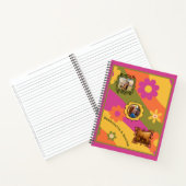 レトロデイジー3 Photo Horse Petコラージュと名前 ノートブック (内部)