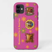 レトロデイジー3 Photo Horse Petコラージュと名前 Case-Mate iPhoneケース (裏面)