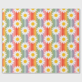 レトロデイジー ラッピングペーパー (フラット)