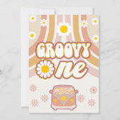 レトロデイジーCombi Groovy One 1st誕生日 招待状 (裏面)