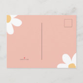 レトロデイジーGroovyフォト誕生日予算はがき インビテーションポストカード (裏面)