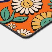 レトロデイジーGroovy 70s Good Vibes Nameスクリプト デスクマット (コーナー)