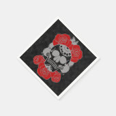 レトロデイ・オブ・ザ・デッドグランジ・シュガースカル スタンダードカクテルナプキン (角)