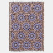 レトロデザインとオレンジ&パープルサークル スローブランケット (正面縦)