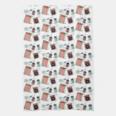 レトロデザインのキッチンタオル。 キッチンタオル (縦)