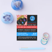 レトロデザインカラオケイベント広告ズ チラシ (シングル)