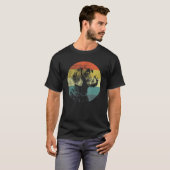 レトロデザインドイツの金髪の指針犬 Tシャツ (正面フル)