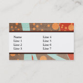 レトロデザインビジネスまたはプロファイルカード 名刺 (裏面)