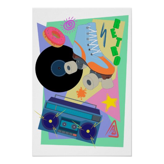 レトロデザインポスター ポスター (正面)