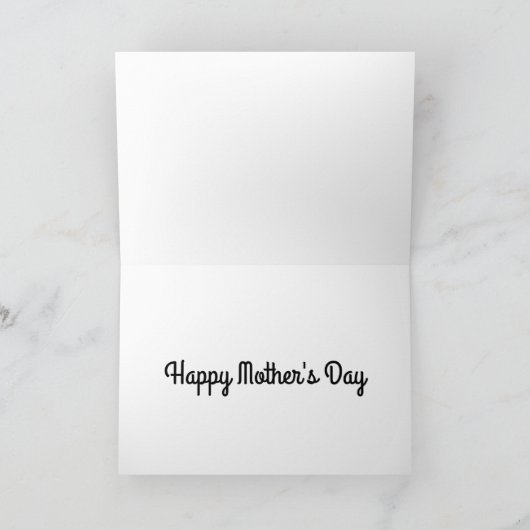 レトロデザインマスタンググリーティングカード サンキューカード (内部)