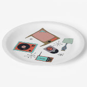 レトロデザインラップ紙プレート。 ペーパープレート (アングル)