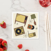 レトロデザインレコード、T.V.、その他 スタンダードカクテルナプキン (インサイチュ)