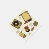 レトロデザインレコード、T.V.、その他 スタンダードカクテルナプキン (角)