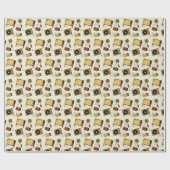 レトロデザインレコード、T.V.、その他 ラッピングペーパー (フラット)