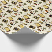 レトロデザインレコード、T.V.、その他 ラッピングペーパー (角)