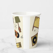 レトロデザインレコード、T.V.、その他 紙コップ (左)