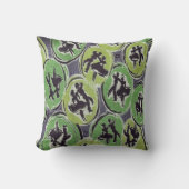 レトロデザインロック&転が踊りカップル クッション (正面)