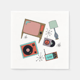 レトロデザイン スタンダードカクテルナプキン