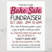 レトロデザイン、チャリティベイクセールイベント広告ズ チラシ (正面)