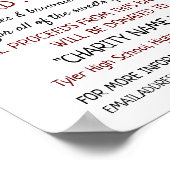 レトロデザイン、チャリティベイクセールイベント広告ズ ポスター (角)