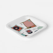 レトロデザイン ペーパープレート (傾斜あり)