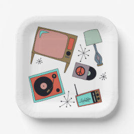 レトロデザイン ペーパープレート