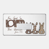 レトロデザイン「神のために世界を愛した」デスクマット デスクマット (キーボード&マウス)