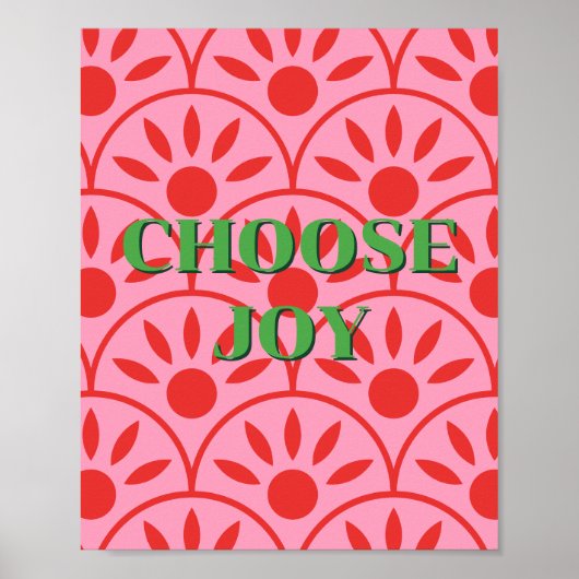 レトロデザイン Choose Joy ポスター (正面)