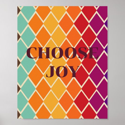 レトロデザイン Choose Joy ポスター (正面)