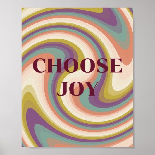 レトロデザイン Choose Joy ポスター (正面)