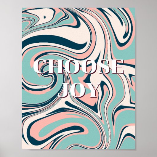 レトロデザイン Choose Joy ポスター (正面)