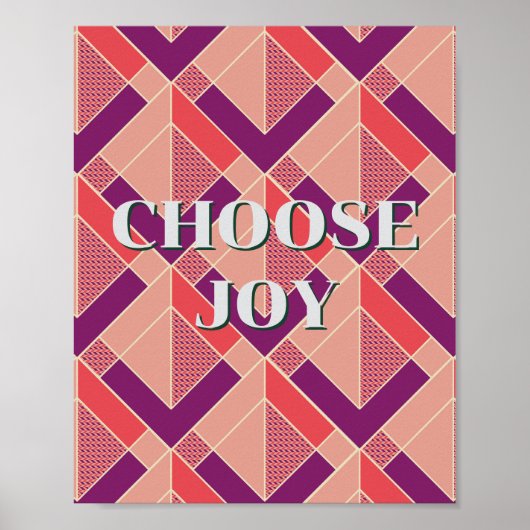 レトロデザイン Choose Joy ポスター (正面)