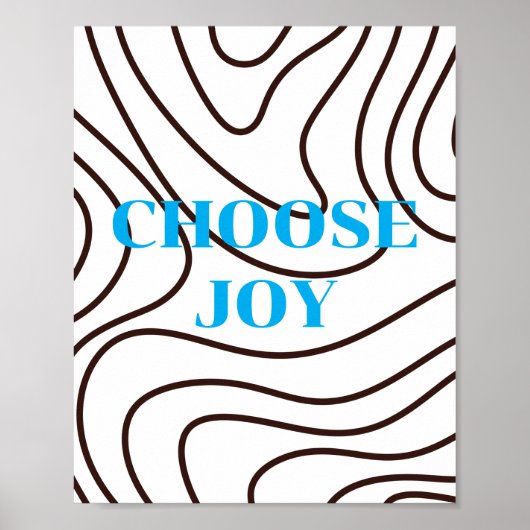 レトロデザイン Choose Joy ポスター (正面)