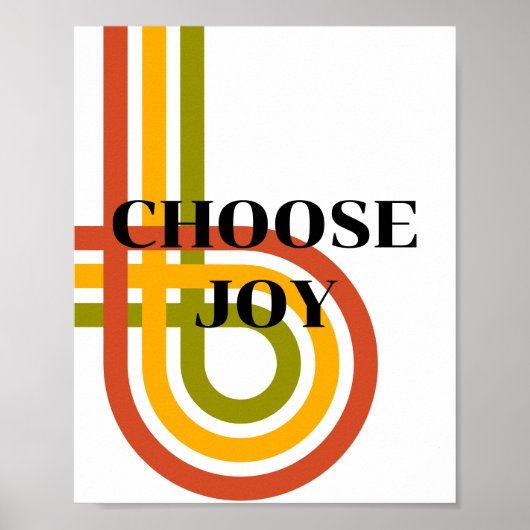 レトロデザイン Choose Joy ポスター (正面)