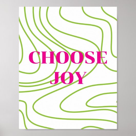 レトロデザイン Choose Joy ポスター (正面)