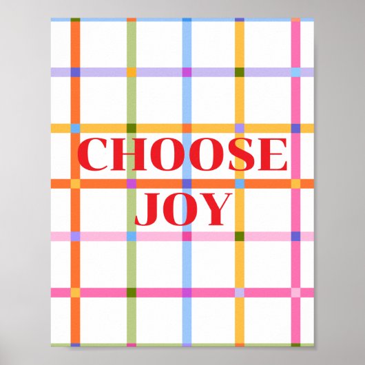 レトロデザイン Choose Joy ポスター (正面)