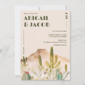 レトロデザートカボスアリゾナ目的地の結婚式 招待状 (正面)