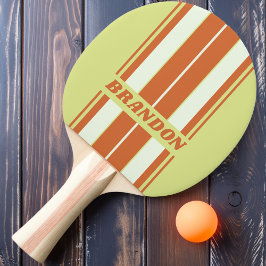 レトロデザートカボスストライプボード名 卓球ラケット