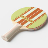 レトロデザートカボスストライプボード名 卓球ラケット (正面アングル)