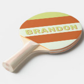 レトロデザートサクはっきりしたストライプスの名前 卓球ラケット (正面アングル)