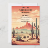 レトロデザートサク図解入りの、写真付きの結婚ス 招待状 (正面)