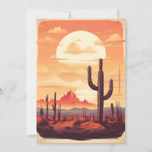 レトロデザートサク図解入りの、写真付きの結婚ス 招待状 (裏面)